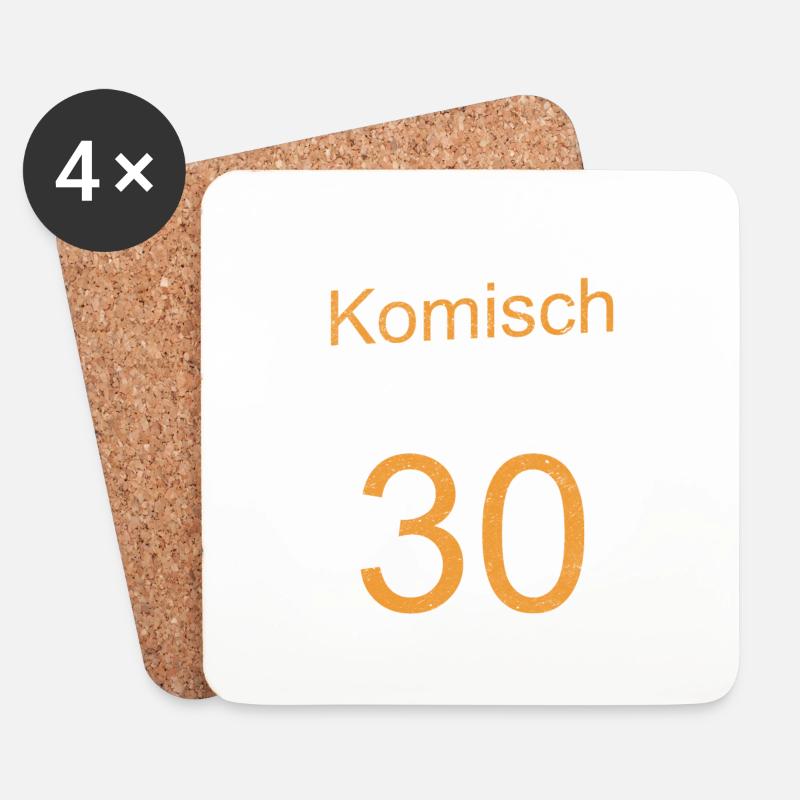 30. Geburtstag - Untersetzer (4er-Set) - Weiß
