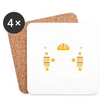 Je suis la garantie 41 - Dessous de verre (lot de 4) - blanc - Devant