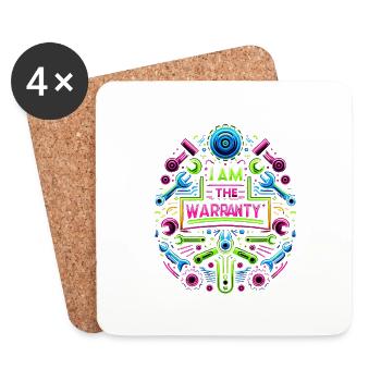 I Am The Warranty 46 - Coasters (set of 4) - white - Front