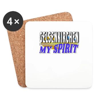 GELSENKIRCHEN MON - Dessous de verre (lot de 4) - blanc - Devant