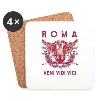 ROMA VENI VIDI VICI - Untersetzer (4er-Set) - Weiß - Vorne