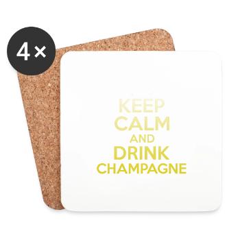 Keep Calm And Drink Alcohol T-Shirt - Funny Drink - Coasters (set of 4) - white - Front