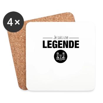 I'm a chess legend. Chess Fans - Coasters (set of 4) - white - Front