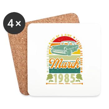 März 1985, März 1985, März 1985. - Untersetzer (4er-Set) - Weiß - Vorne