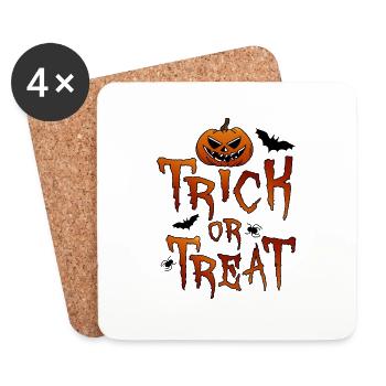 HALLOWEEN - Untersetzer (4er-Set) - Weiß - Vorne