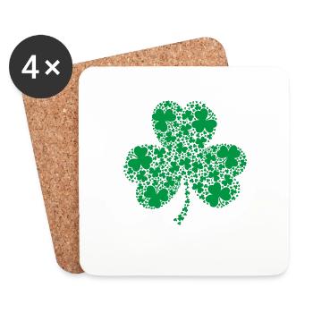 Blooming Shamrock - Coasters (set of 4) - white - Front