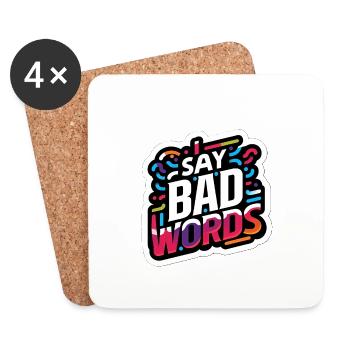I Say Bad Words 11 - Untersetzer (4er-Set) - Weiß - Vorne