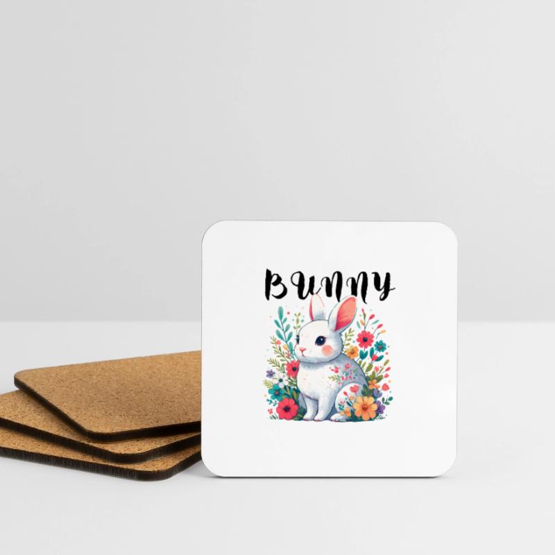 Bunny Bunny Bunny Easter Bunny Easter Spring Child Coasters (set of 4)
