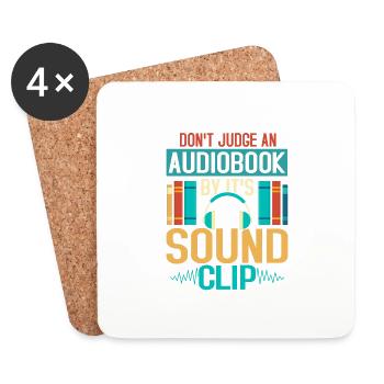 Aventures de livres audio : écoutez au-delà du clip - Dessous de verre (lot de 4) - blanc - Devant