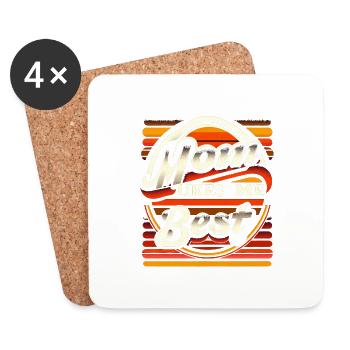 Mom Likes Me Best 8 - Coasters (set of 4) - white - Front