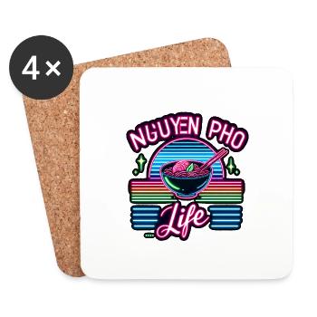 Nguyen Pho Life 5 - Untersetzer (4er-Set) - Weiß - Vorne