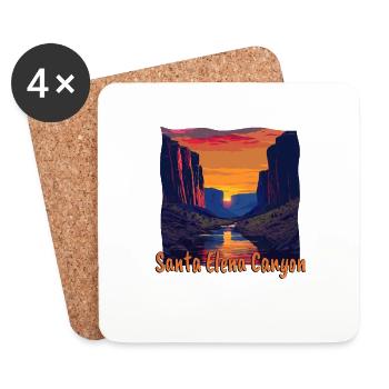 Santa Elena Canyon Texas USA Sunset Farben Design - Untersetzer (4er-Set) - Weiß - Vorne