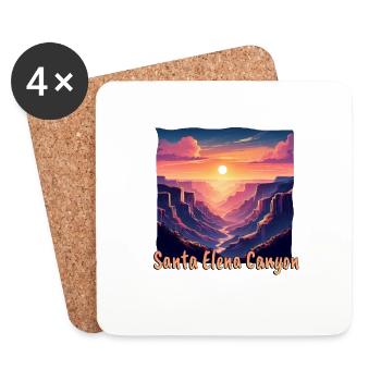 Santa Elena Canyon Texas USA Sunset Purple Color - Coasters (set of 4) - white - Front