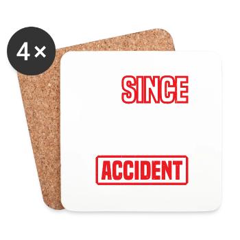 0 jours depuis le dernier accident 34 - Dessous de verre (lot de 4) - blanc - Devant