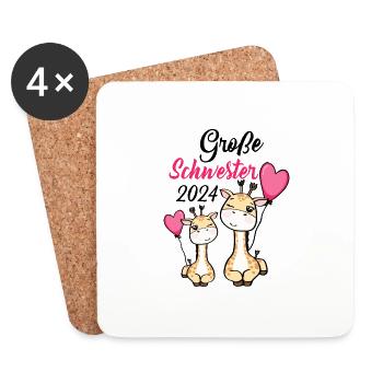Grande soeur 2024 - Dessous de verre (lot de 4) - blanc - Devant