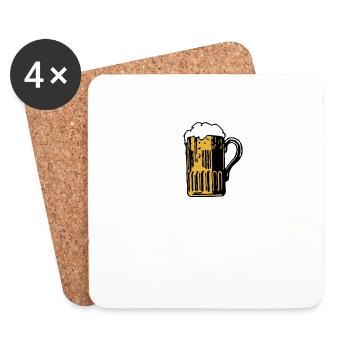 Le brassage à domicile est mon passe-temps, la bière est ma récompense, drôle - Dessous de verre (lot de 4) - blanc - Devant