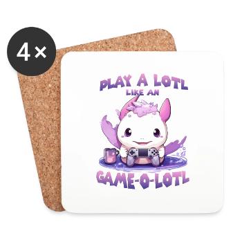 Niedliches Axolotl T für Gamer | Kawaii Zeugs | - Untersetzer (4er-Set) - Weiß - Vorne