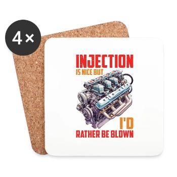L’injection est agréable mais je préfère être soufflé 16 - Dessous de verre (lot de 4) - blanc - Devant