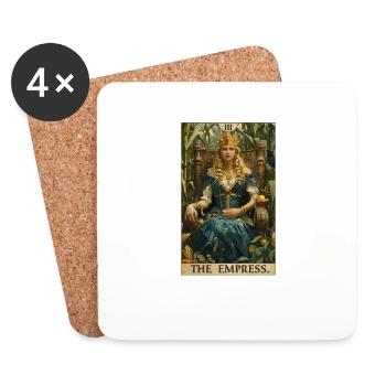 Tarot Card The Empress The Ruler - Coasters (set of 4) - white - Front