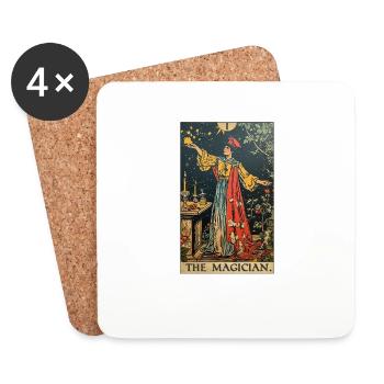 Carte de Tarot Le Magicien Le Magicien - Dessous de verre (lot de 4) - blanc - Devant
