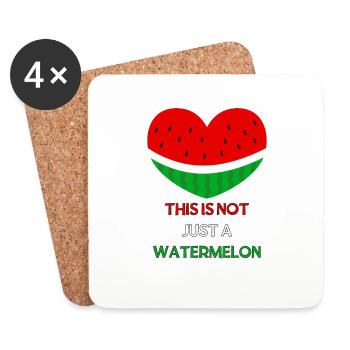 This is not a Watermelon, Palästina, Palestine - Untersetzer (4er-Set) - Weiß - Vorne