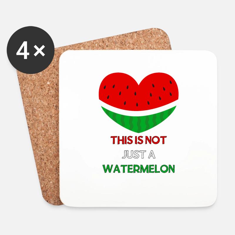 This is not a Watermelon, Palästina, Palestine - Untersetzer (4er-Set) - Weiß