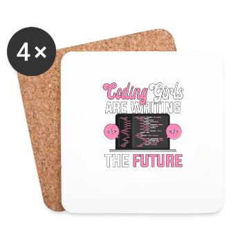 Coding Girls Write The Future For - Coasters (set of 4) - white - Front