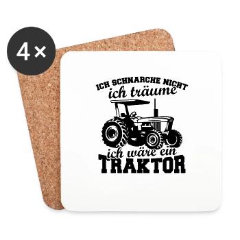 Don't snore, I dream I'm a tract - Coasters (set of 4) - white - Front