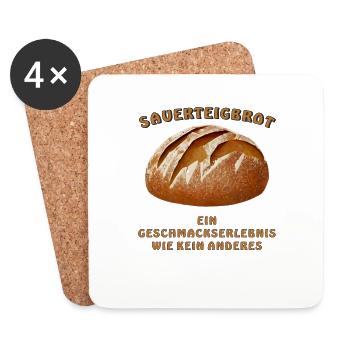 BREAD SOURDOUGH BREAD IS A TASTE EXPERIENCE LIKE - Coasters (set of 4) - white - Front