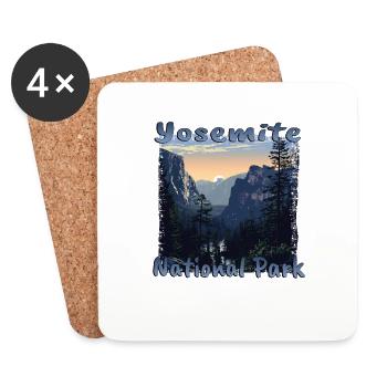 Yosemite Park: Grunge & Naturwunder - Untersetzer (4er-Set) - Weiß - Vorne