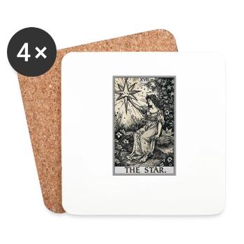 Cartes de tarot Carte de tarot L’étoile L’étoile - Dessous de verre (lot de 4) - blanc - Devant