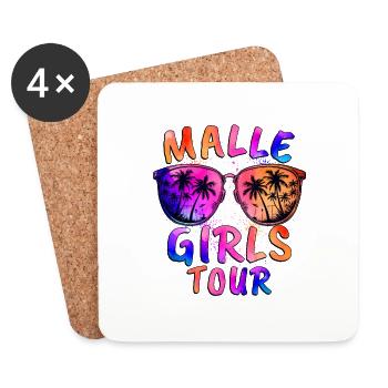 Visite des filles de Malle - Dessous de verre (lot de 4) - blanc - Devant