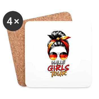 Malle Girls Tour - Coasters (set of 4) - white - Front