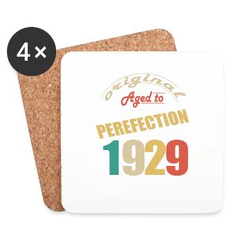 I'm 95 years old | I was born in 1929 - birth - Coasters (set of 4) - white - Front