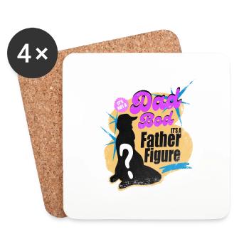 it's not a dad bod its a father figure - Coasters (set of 4) - white - Front