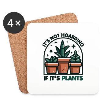 Ce n’est pas de la thésaurisation si ce sont des plantes Jour de la Terre 2024 - Dessous de verre (lot de 4) - blanc - Devant
