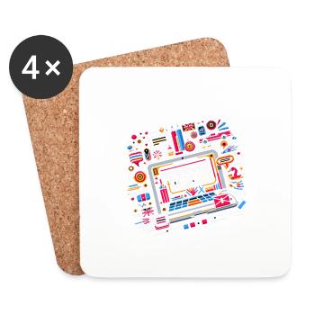 In English Please! 14 - Coasters (set of 4) - white - Front