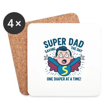 FATHER'S DAY - Coasters (set of 4) - white - Front