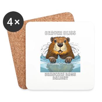 BEAVER BLISS BRANCHES BARRAGES DÉLICE - Dessous de verre (lot de 4) - blanc - Devant