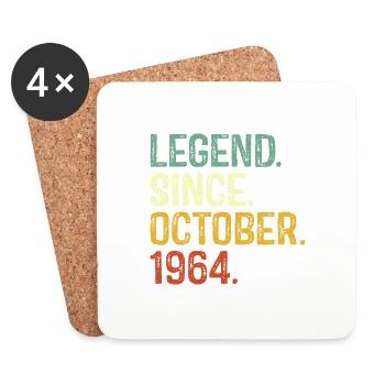 Legend since October 1964 60th Birthday Gifts - Coasters (set of 4) - white - Front