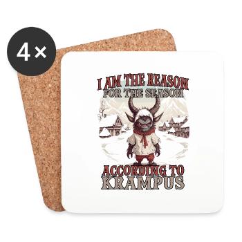 The Krampus is coming | Kramperl | Krampus costume - Coasters (set of 4) - white - Front