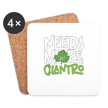 Needs More Cilantro Coriander Love - Coasters (set of 4) - white - Front