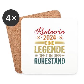 Pensioner 2024: A legend retires - Coasters (set of 4) - white - Front