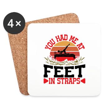 You Had Me At Feet In Straps 42 - Untersetzer (4er-Set) - Weiß - Vorne