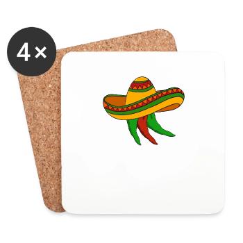 Cinco de Mayo - Coasters (set of 4) - white - Front