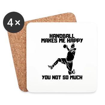 Handball Player Handball Fan Handball Team Handball - Coasters (set of 4) - white - Front