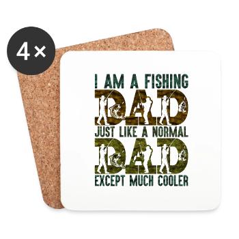 fisch, fisch, angeln, see, meer, angeln, fauna, exotisch - Untersetzer (4er-Set) - Weiß - Vorne