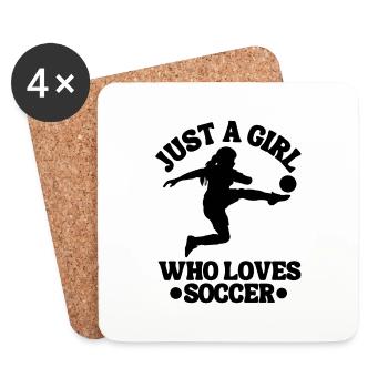 Soccer Team Soccer Player Soccer Design - Coasters (set of 4) - white - Front