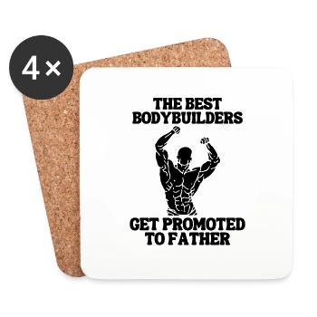 Fitness Sports Bodybuilding Athletes Fitness Sports - Coasters (set of 4) - white - Front