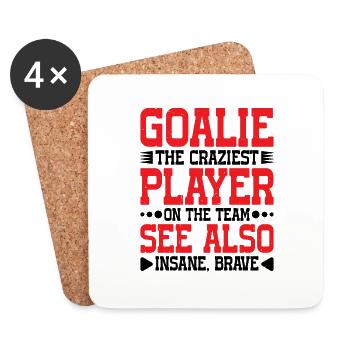 Goalie Gear Goalkeeper Definition 12 - Untersetzer (4er-Set) - Weiß - Vorne